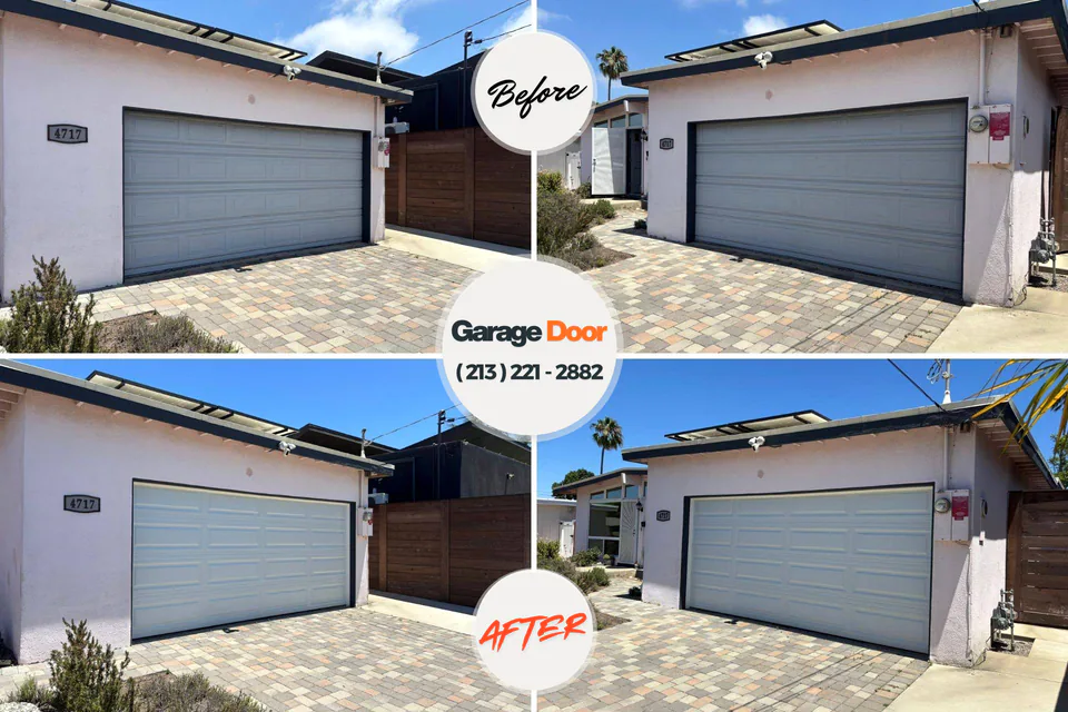 Before and after: garage door repair Little Flock, AR